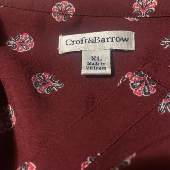 Croft and Barrow Burgundy Blouse - Picture 9 of 9